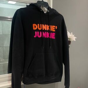 Black Hoodie with Dunkie' Junkie Graphic